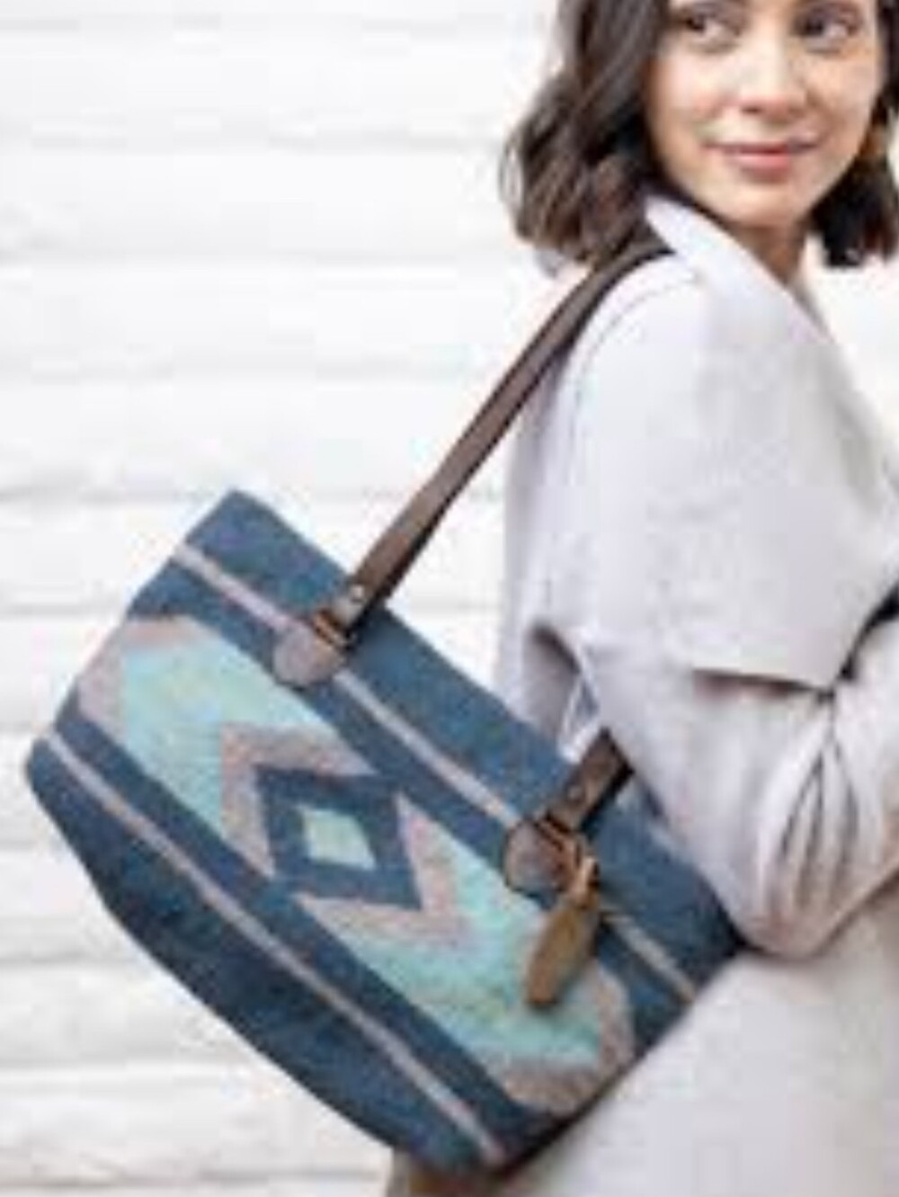 MZ Made The River Purse 100% Wool Leather Shoulder Bag
